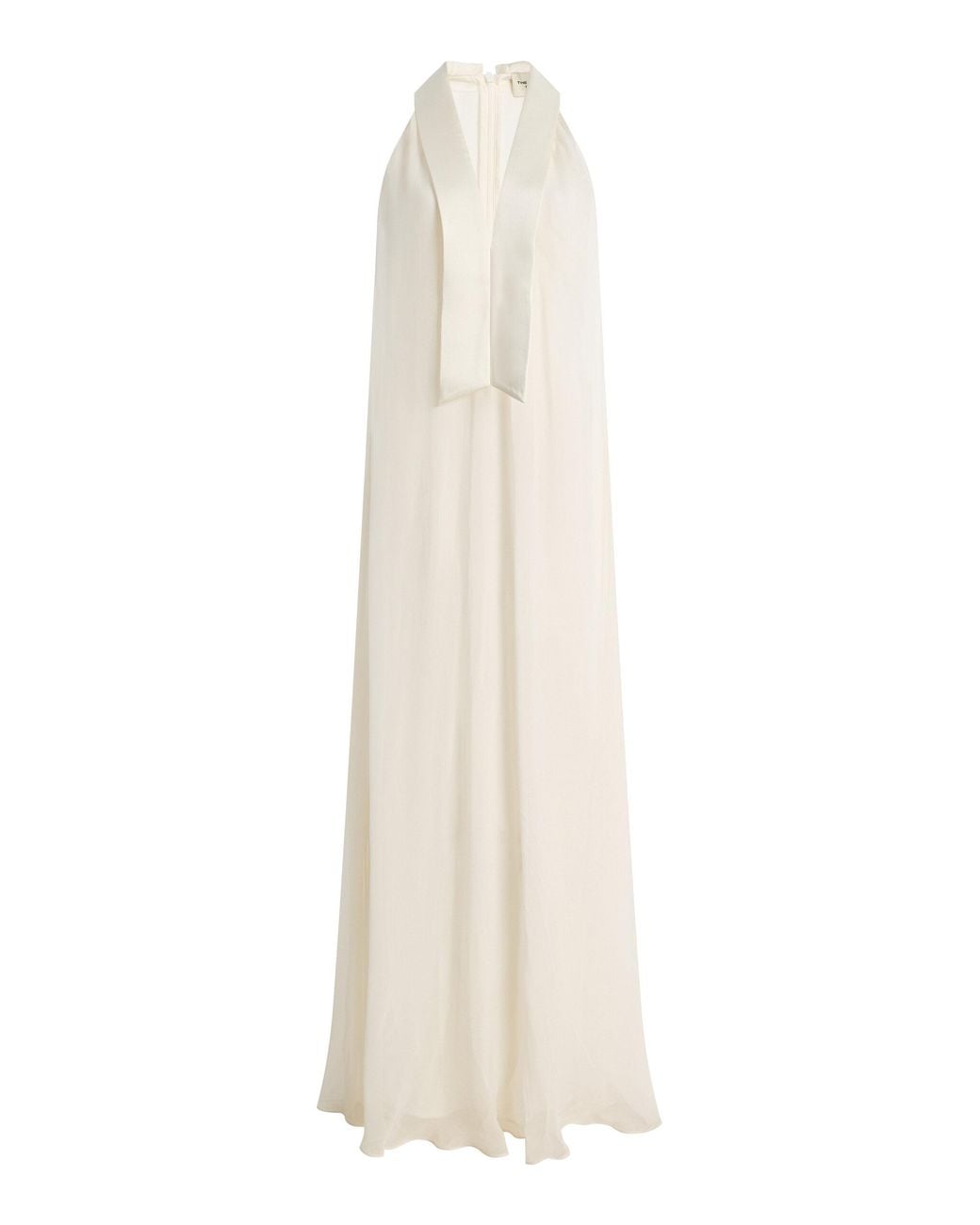 The New Arrivals Ilkyaz Ozel White Madonna Sheer Chiffon Gown