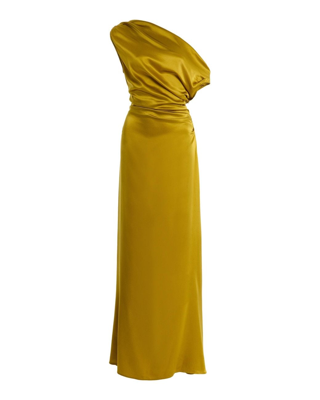 Staud Yellow Phare Stretch-Silk Maxi Dress