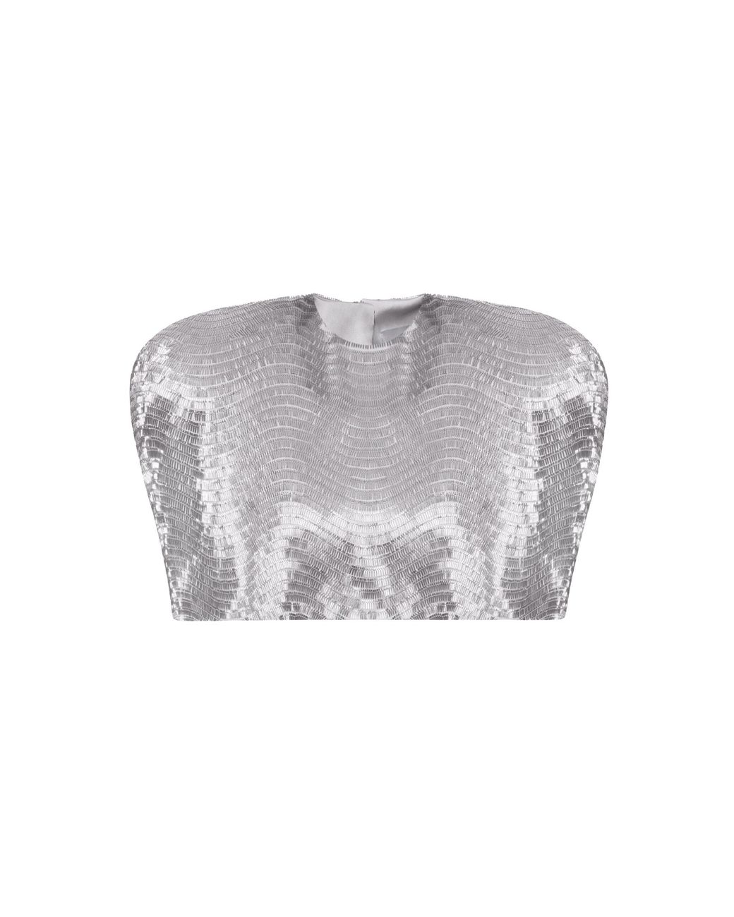 BALYKINA Gray Sequined Cape Top