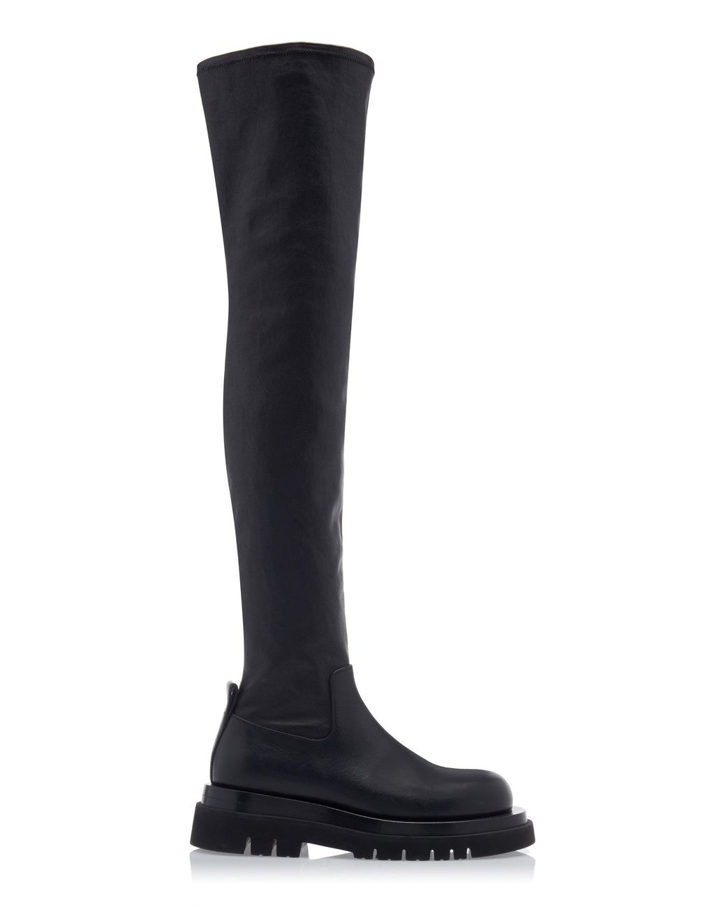 Bottega Tire Overtheknee Leather Boots in Black Lyst