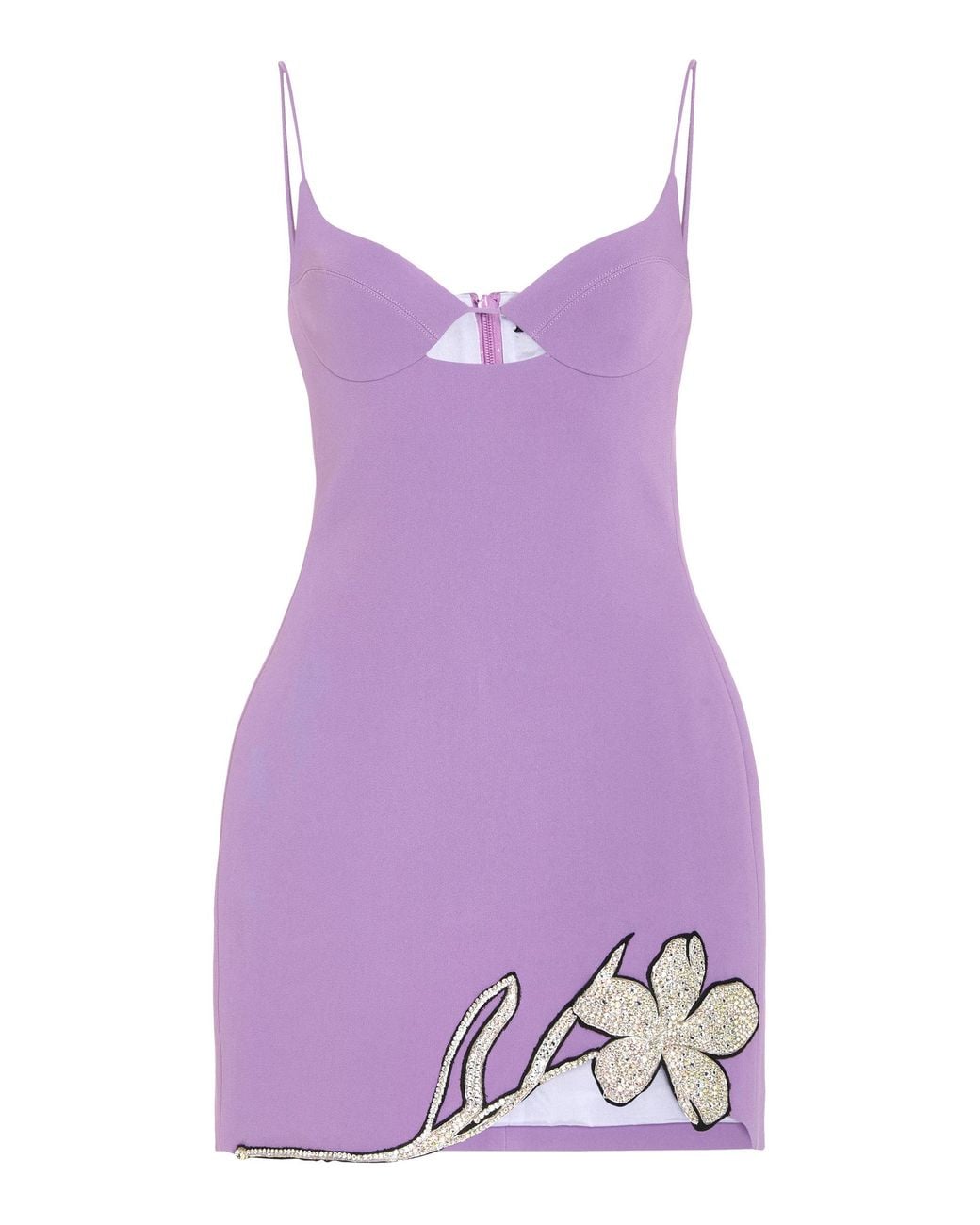 david koma cady mini dress David Koma Crystal-Embellished Cady Mini Dress