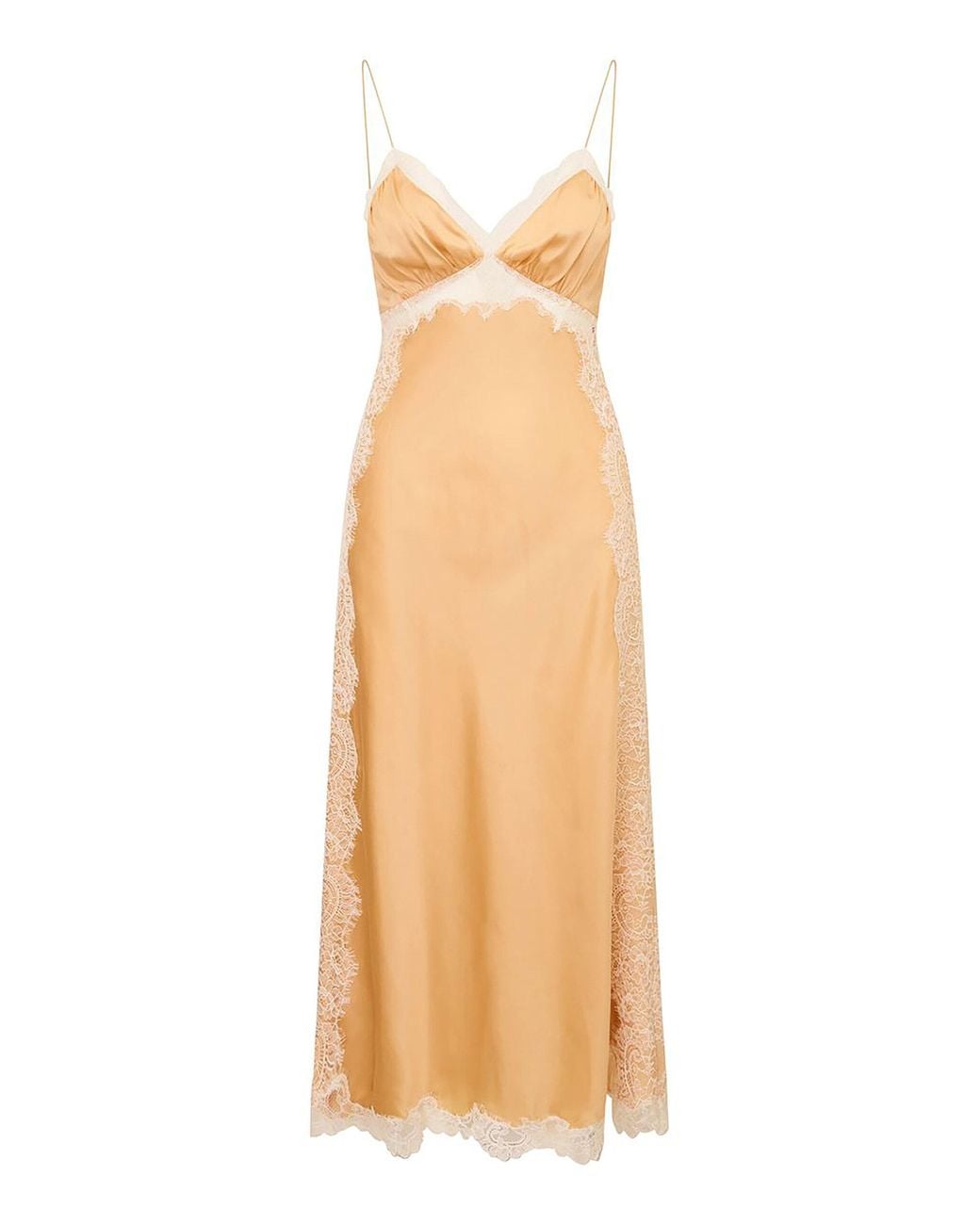 LoveShackFancy Natural Shia Silk Blend Maxi Dress