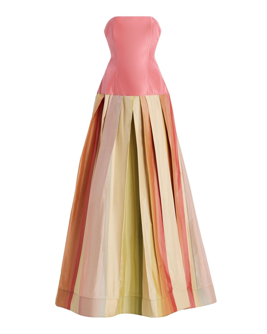 Rosie Assoulin Multicolor Exclusive Strapless Silk Gown