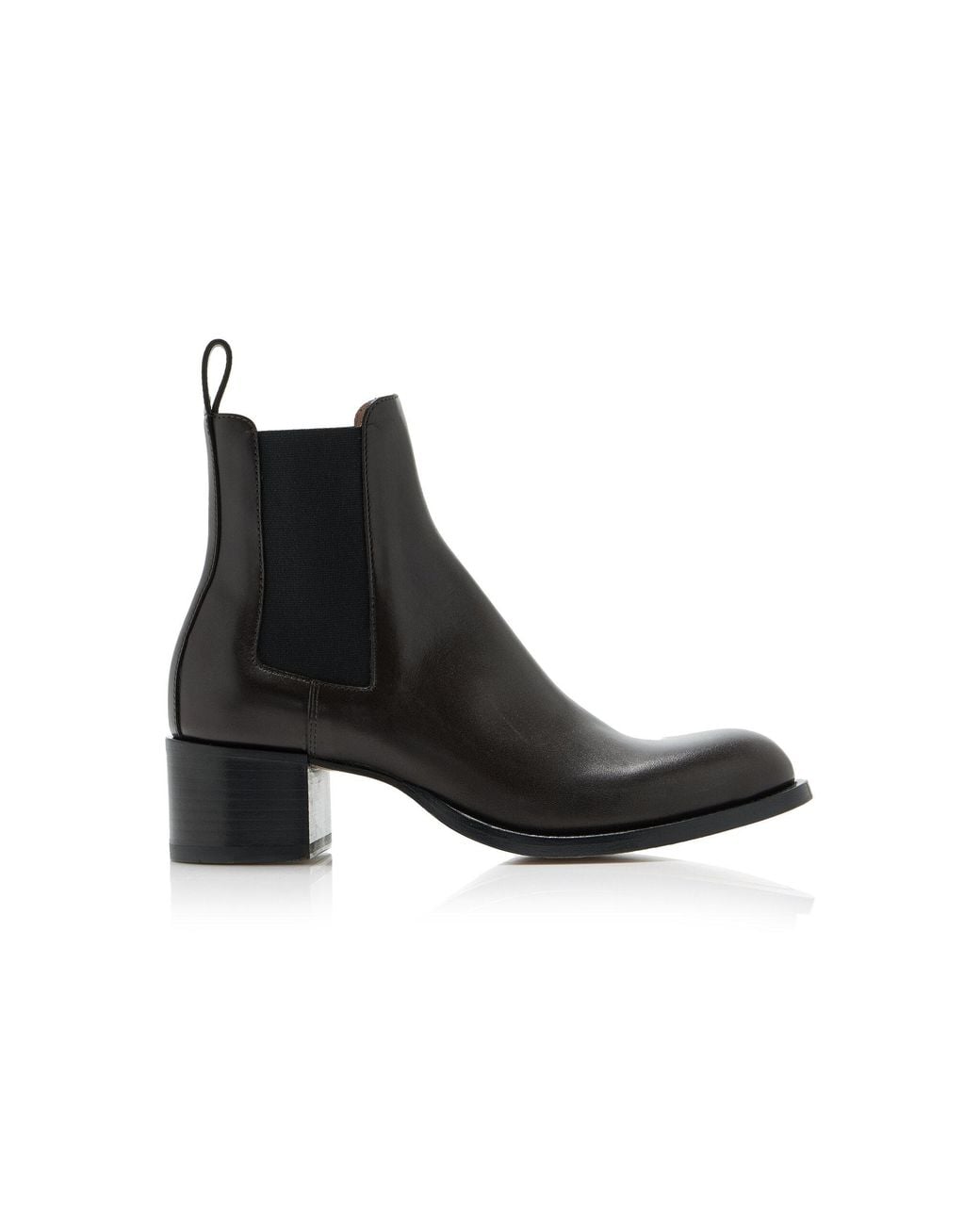 The Row Black Nobilis Leather Chelsea Boots