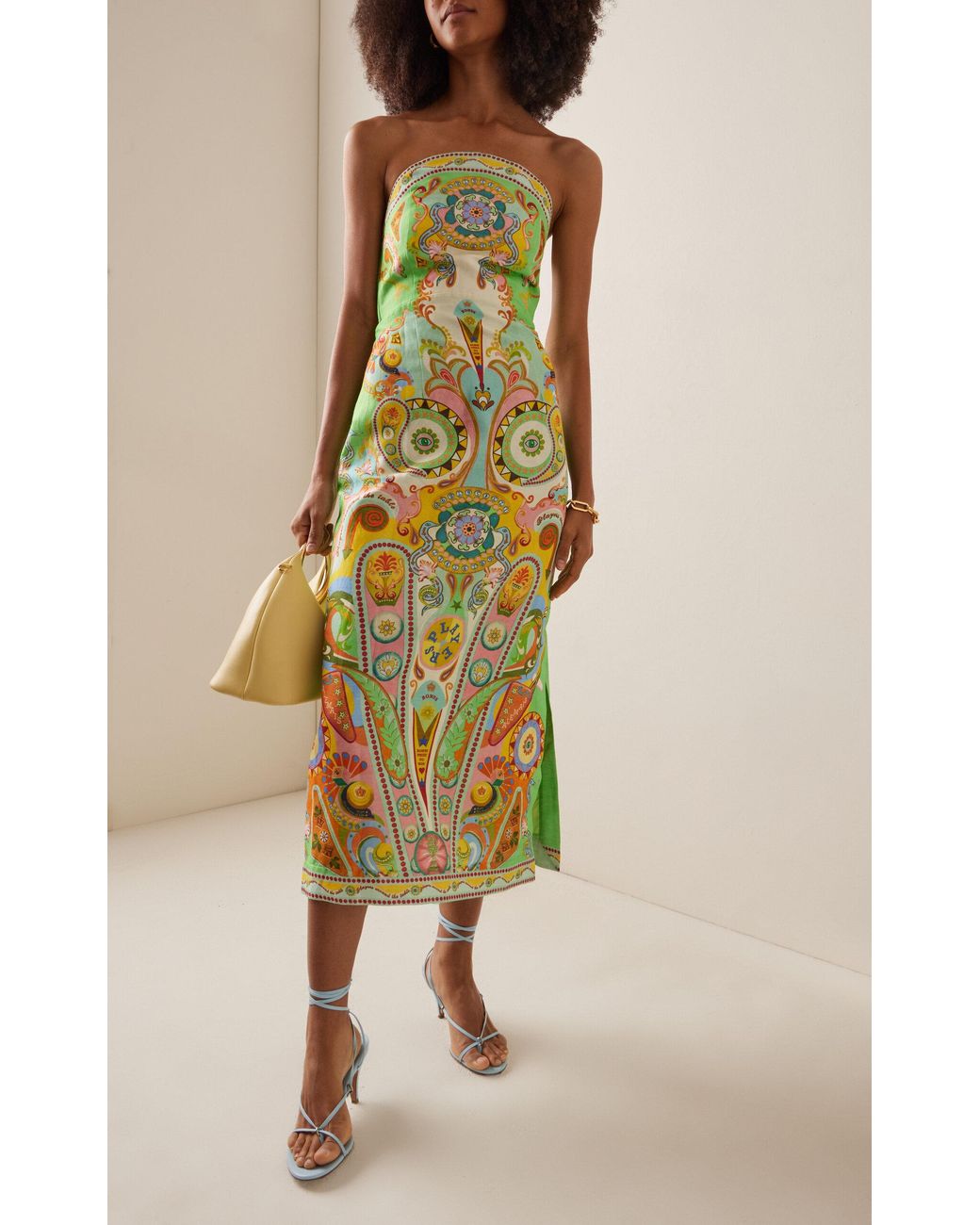 ALMAIS Pinball Bodice Dress in Yellow | Lyst