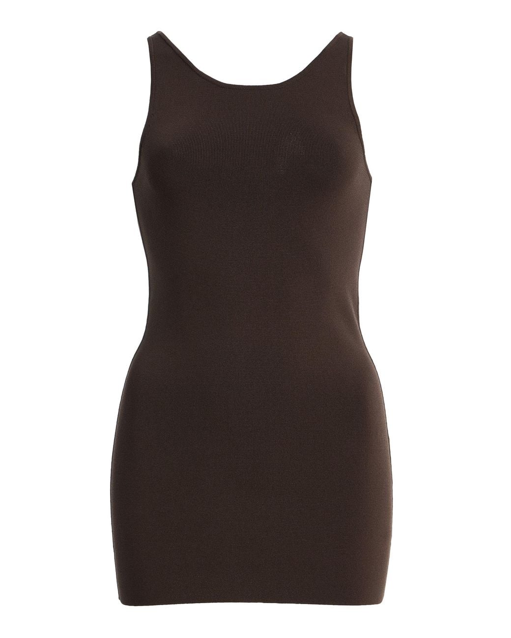 Totême Brown Classic Compact Knit Tank Top