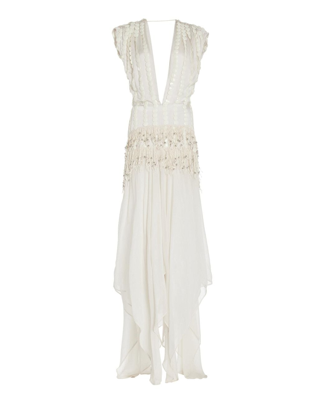 white gold studded dress English Factory Beige Denim Studded Katherine Mini Dress Beige / M main image 1