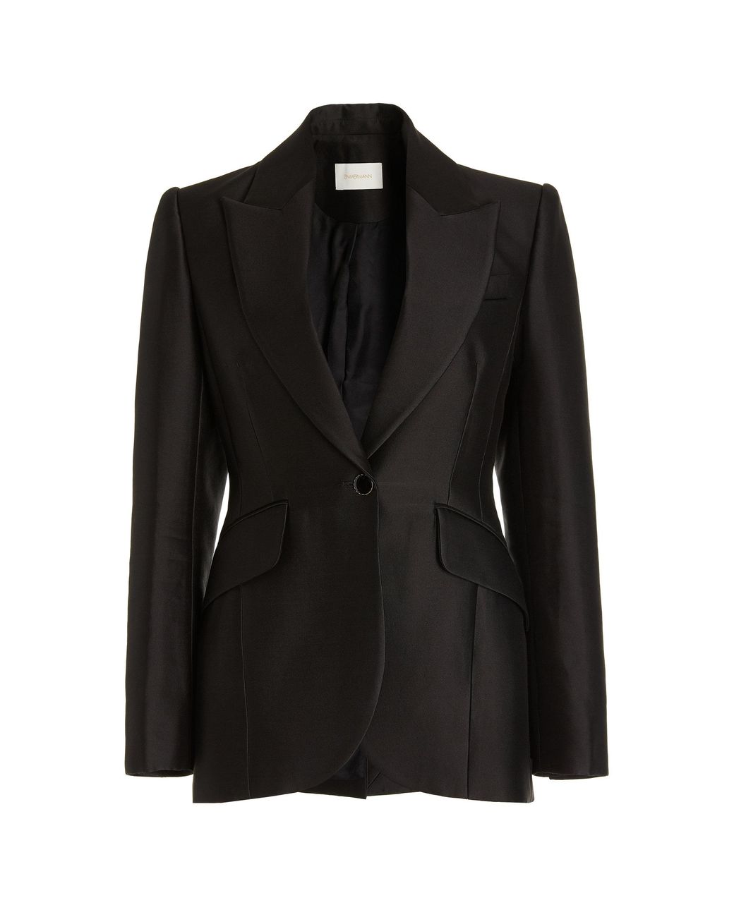 Zimmermann Dancer Wool-blend Tuxedo Jacket in Black | Lyst