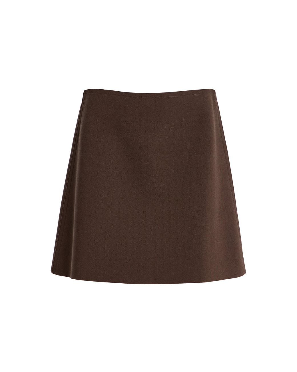 Birrot Brown Exclusive Lay3 Crepe Mini Skirt