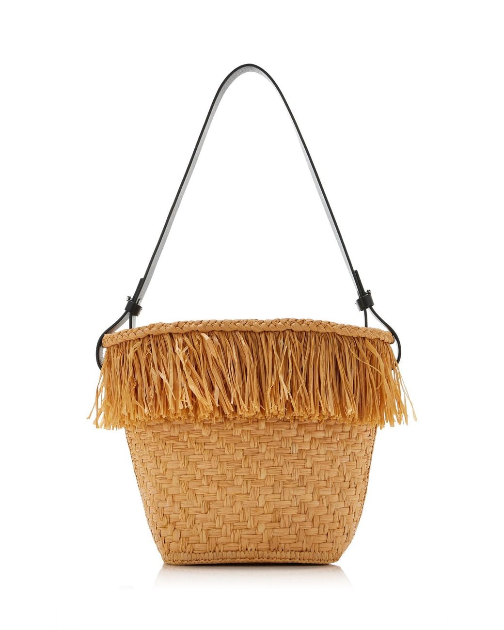 Proenza Schouler Metallic Fringed Raffia Bucket Bag