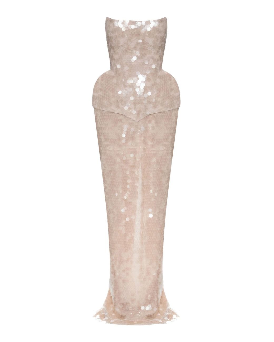 BALYKINA Natural Muna Sequined Maxi Dress