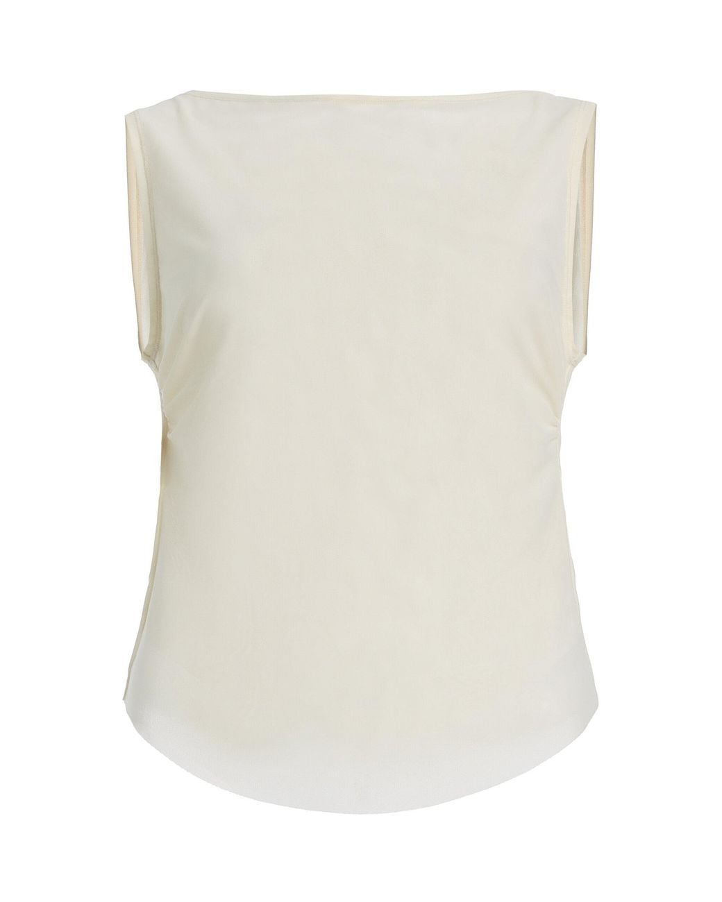 Bondeye White Lia Layered Mesh Tank Top