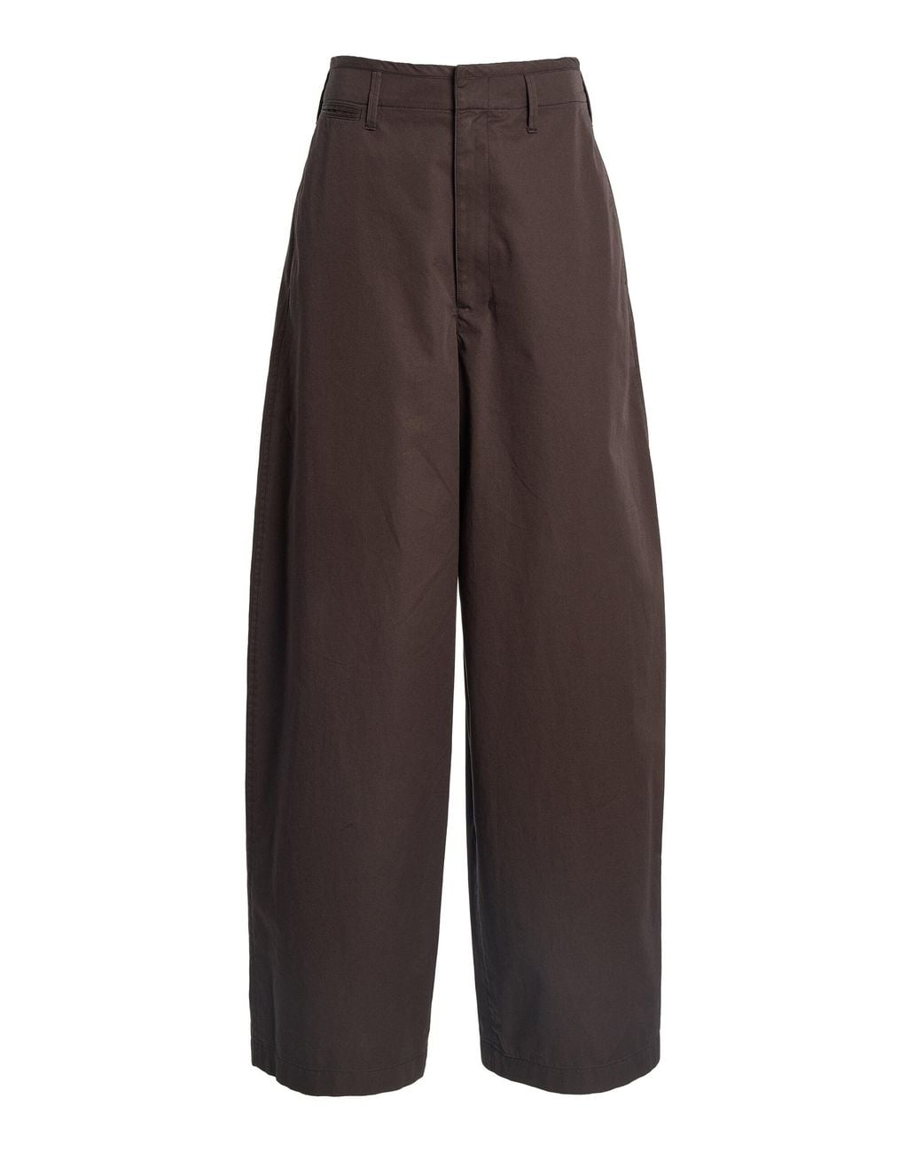 Lemaire Brown Large Cotton Chino Pants