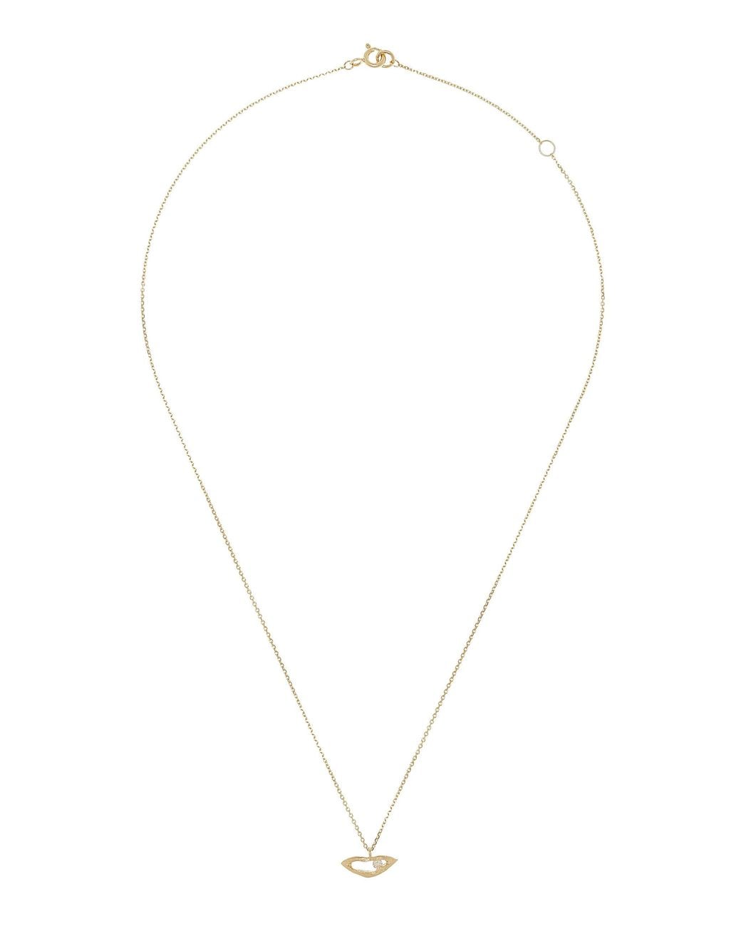 Pascale Monvoisin White Noor 9k Gold Diamond Necklace