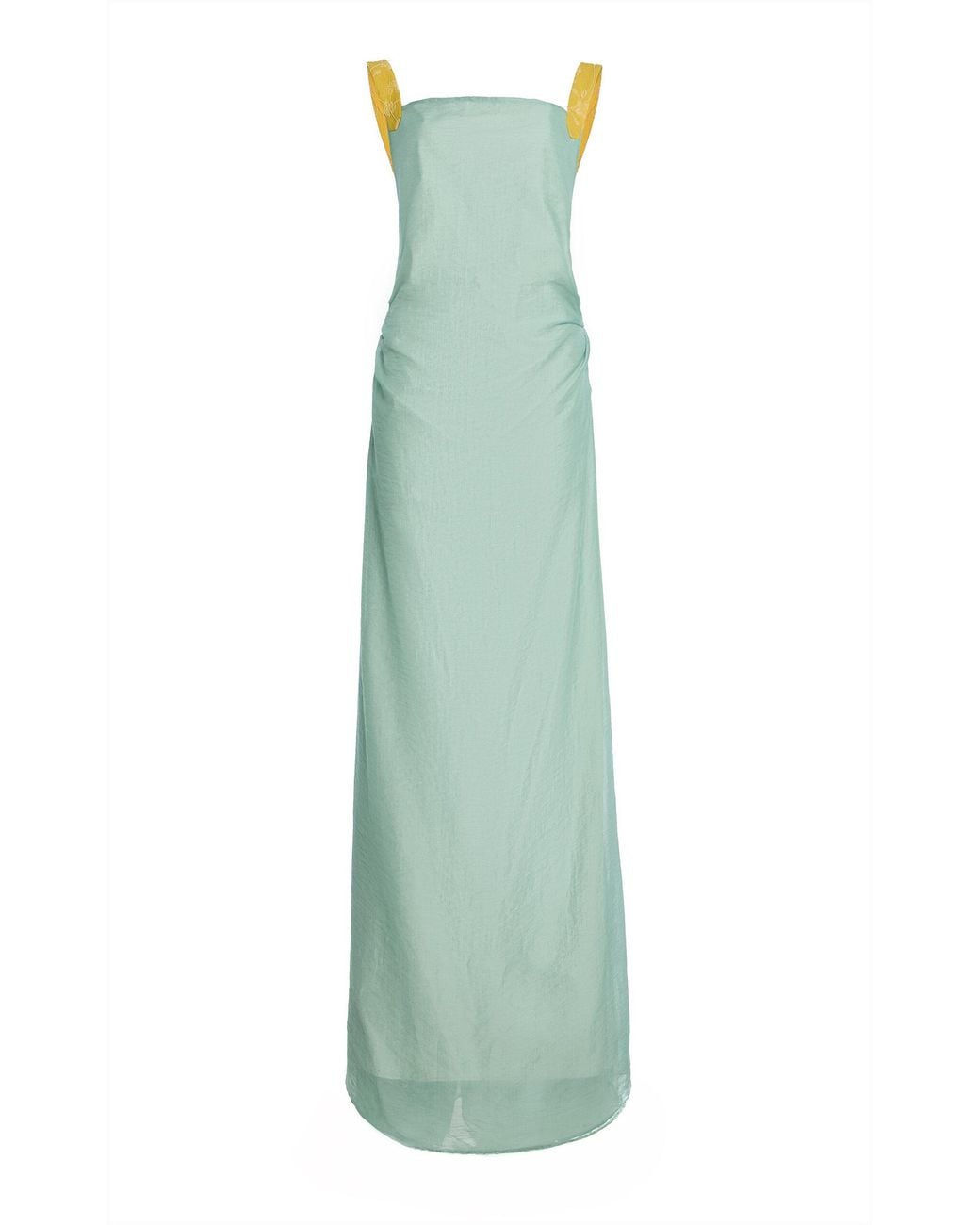 Rosie Assoulin Green Exclusive Just A Small Gathering Linen-Blend Gown