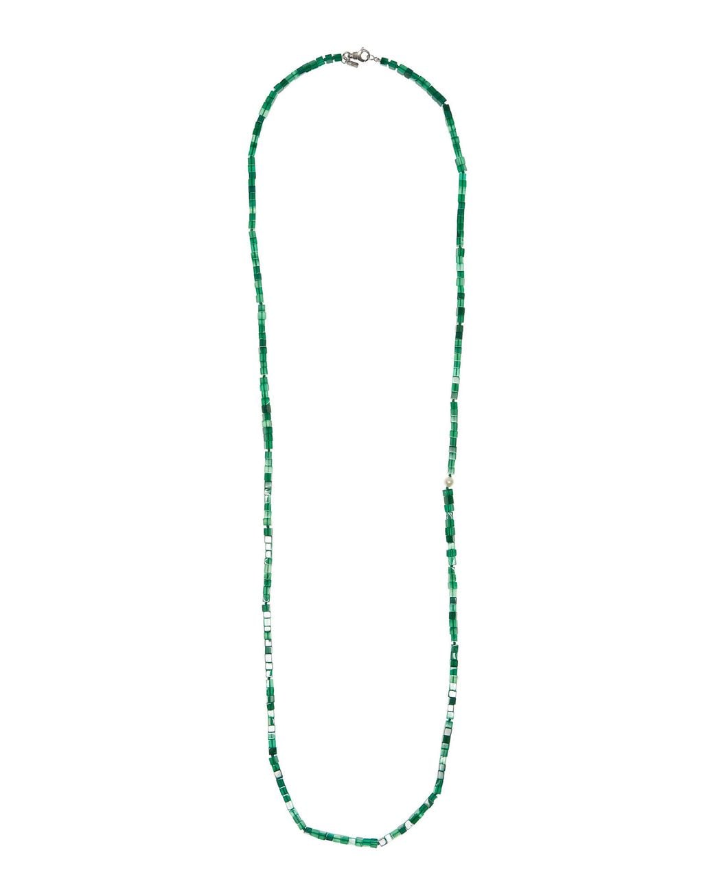 Le Sundial Black Ines Agate And Pearl Necklace