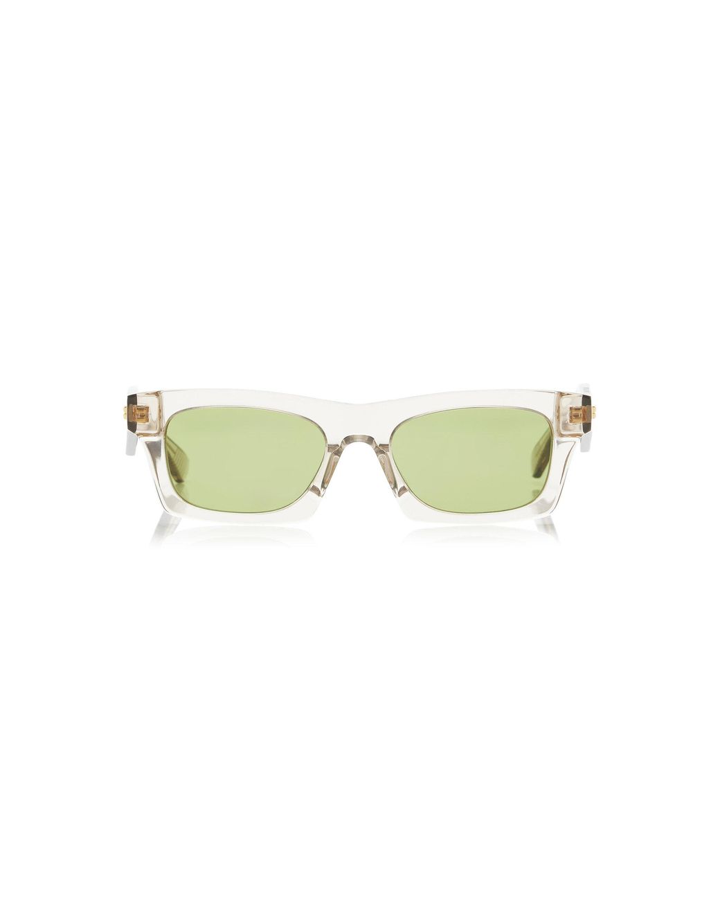 Bottega Veneta Green Square-Frame Acetate Sunglasses