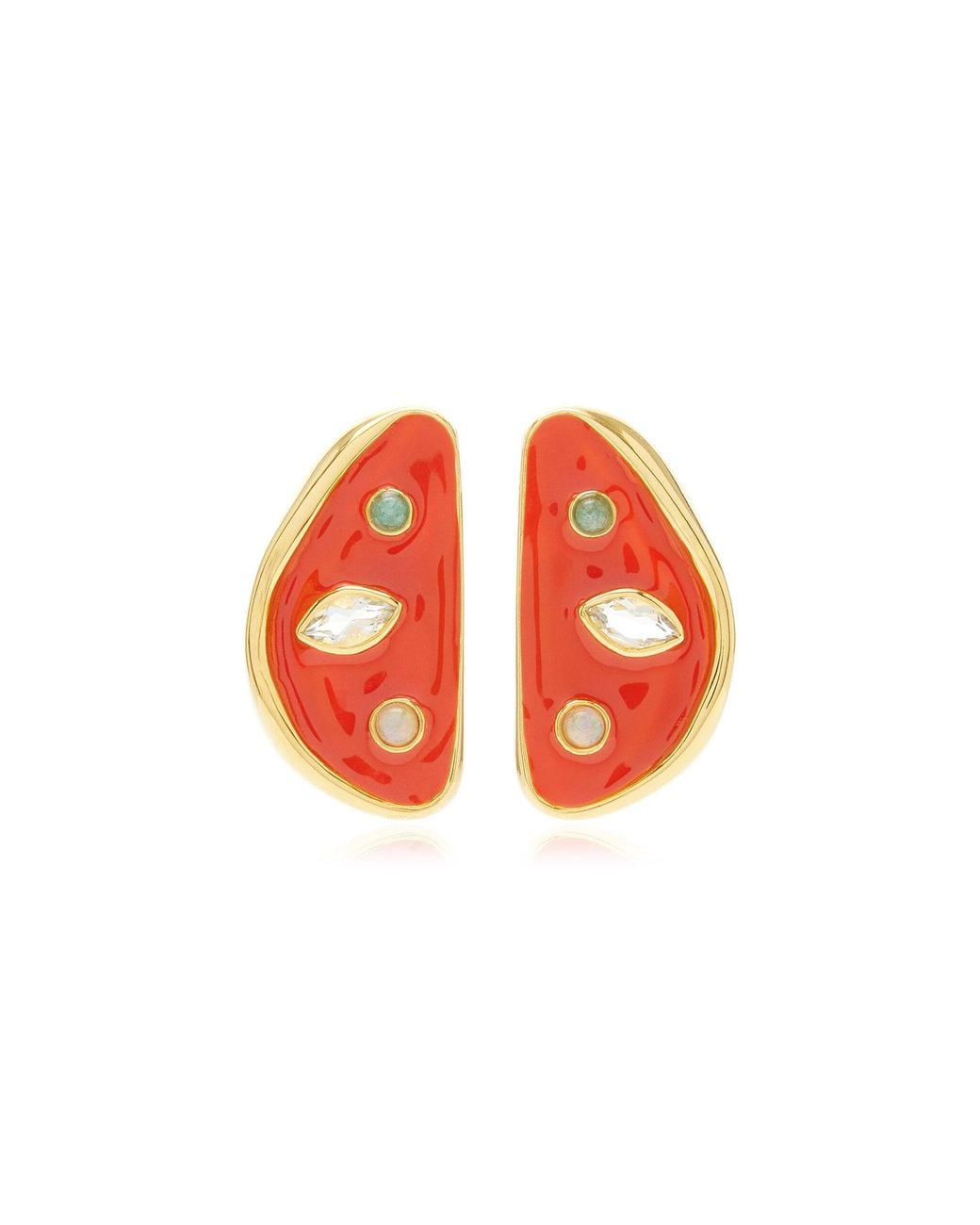 Lizzie Fortunato Orange Isola Stud Earrings