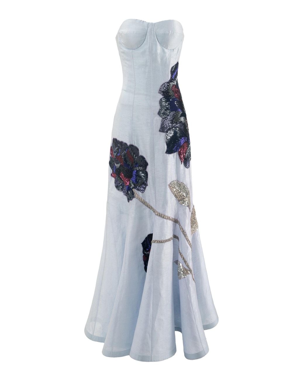 La Fuori Blue Noir Bloom Dress