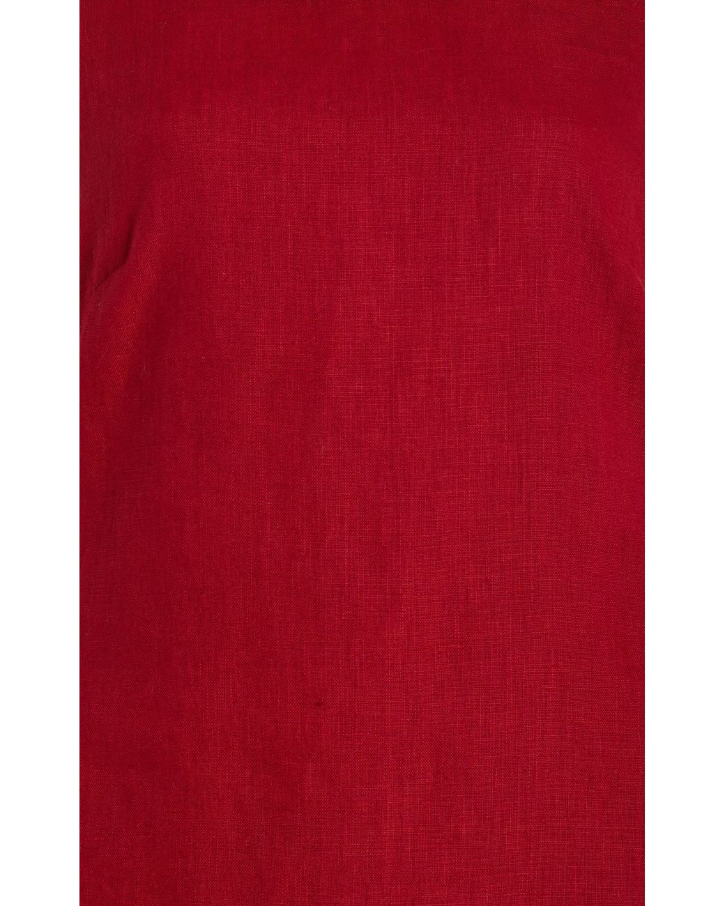 Posse Ellen Linen Mini Dress in Red | Lyst