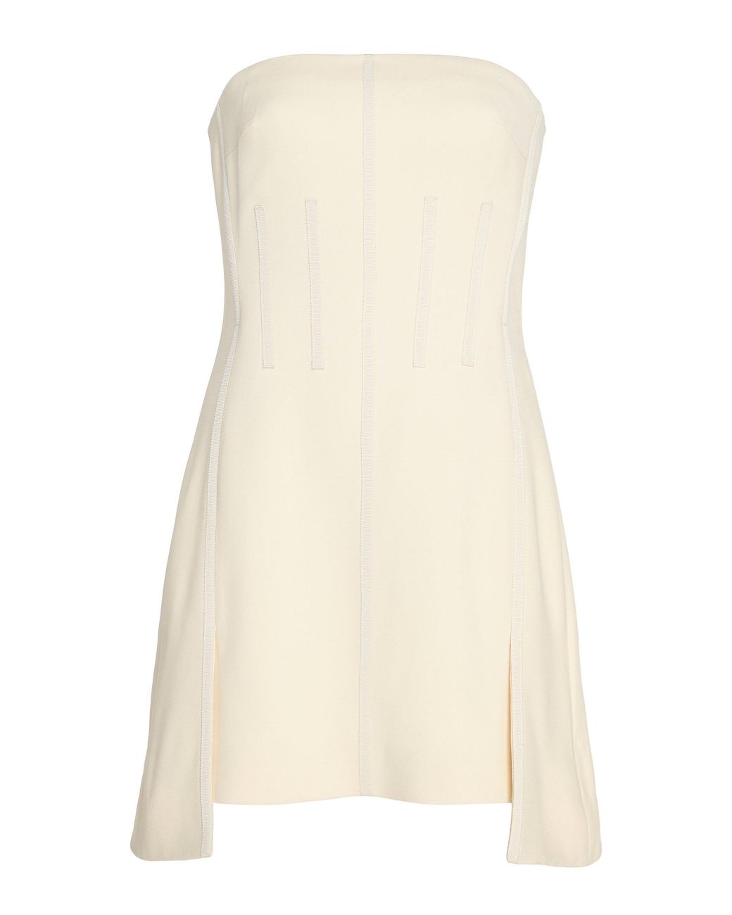 David Koma Corset Strapless Mini Dress in White