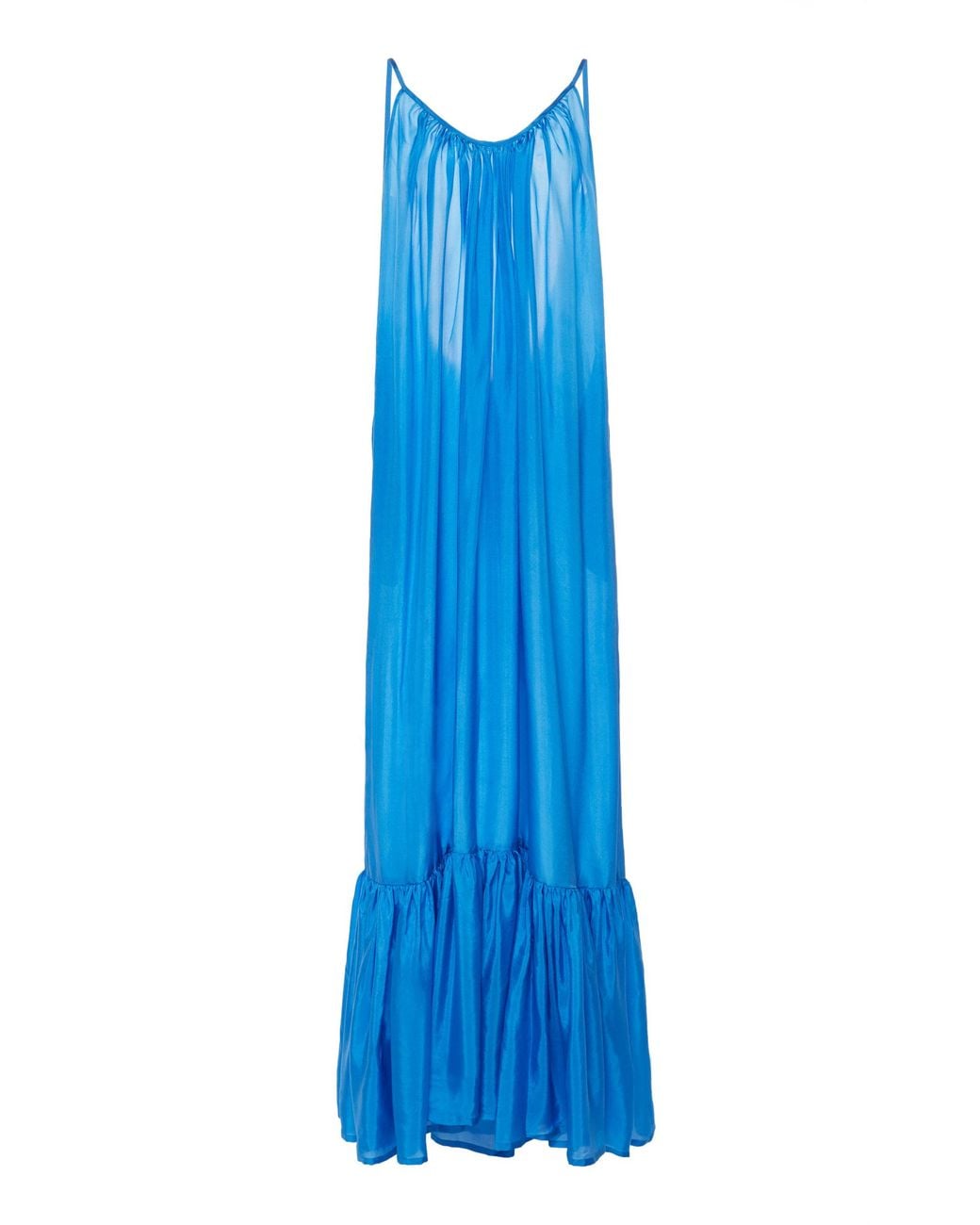kalita silk dress Kalita Brigitte Silk-habotai Maxi Dress in Blue