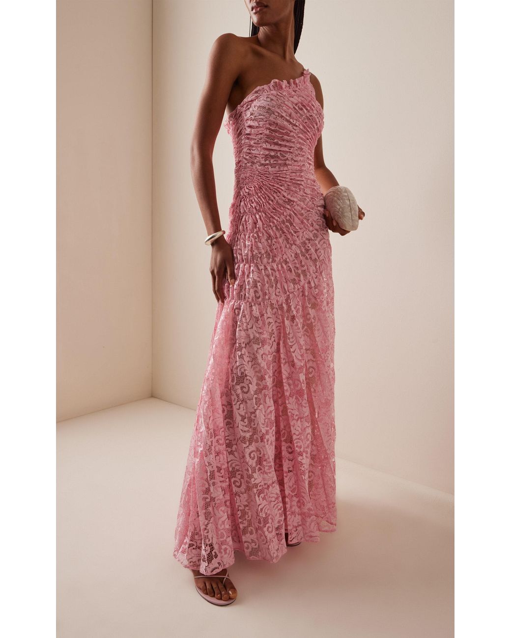 Georgia Hardinge Utopia Lace Maxi Dress in Pink | Lyst Canada