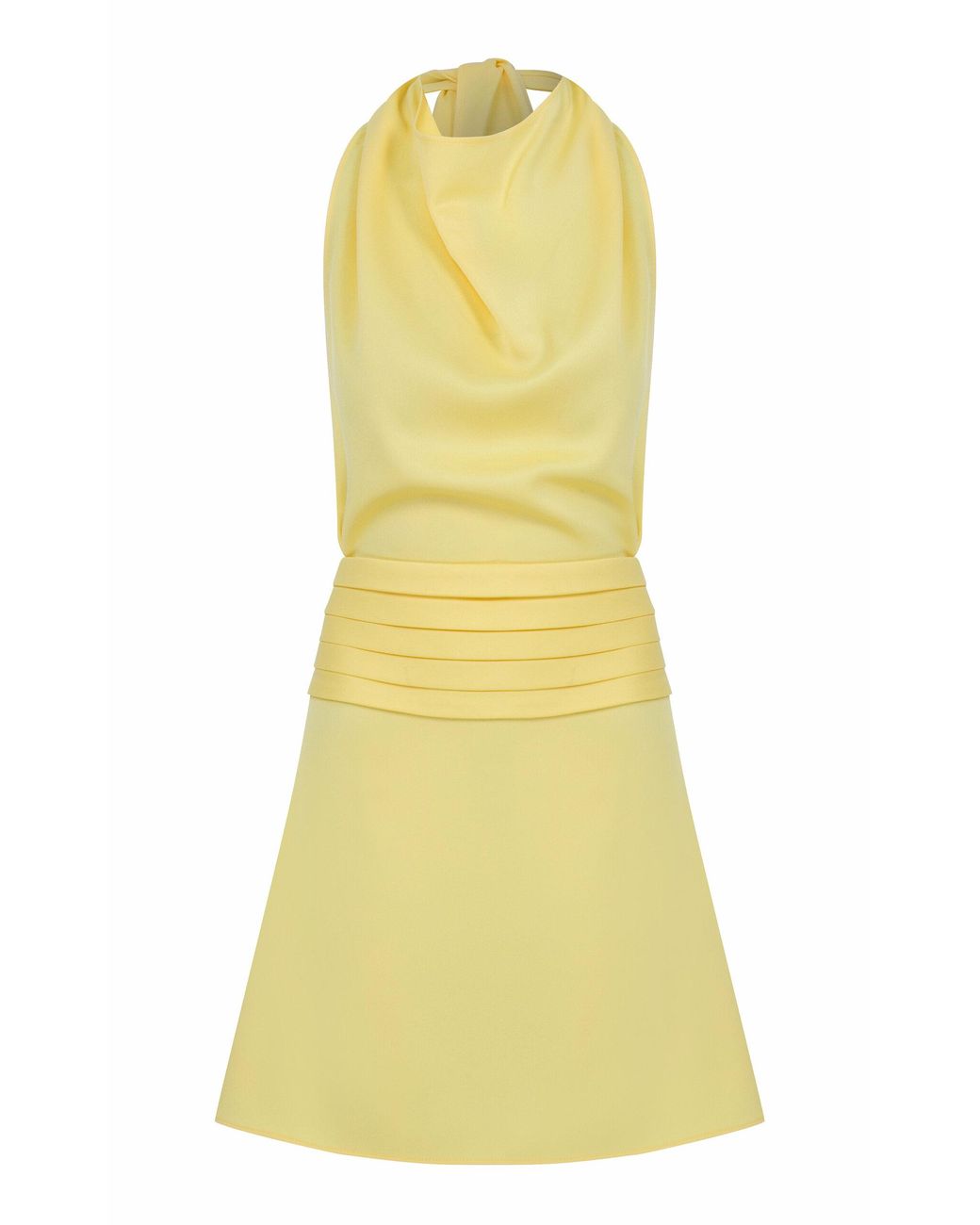 Ila Monica Open Back Satin Mini Dress in Yellow | Lyst