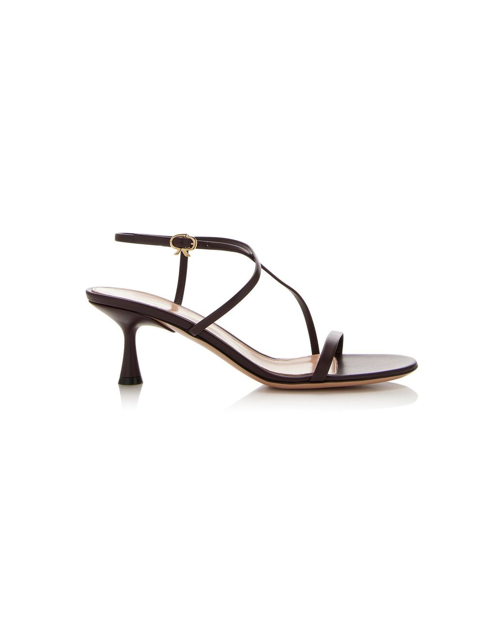 Gianvito Rossi Brown Criss-Cross Leather Sandals