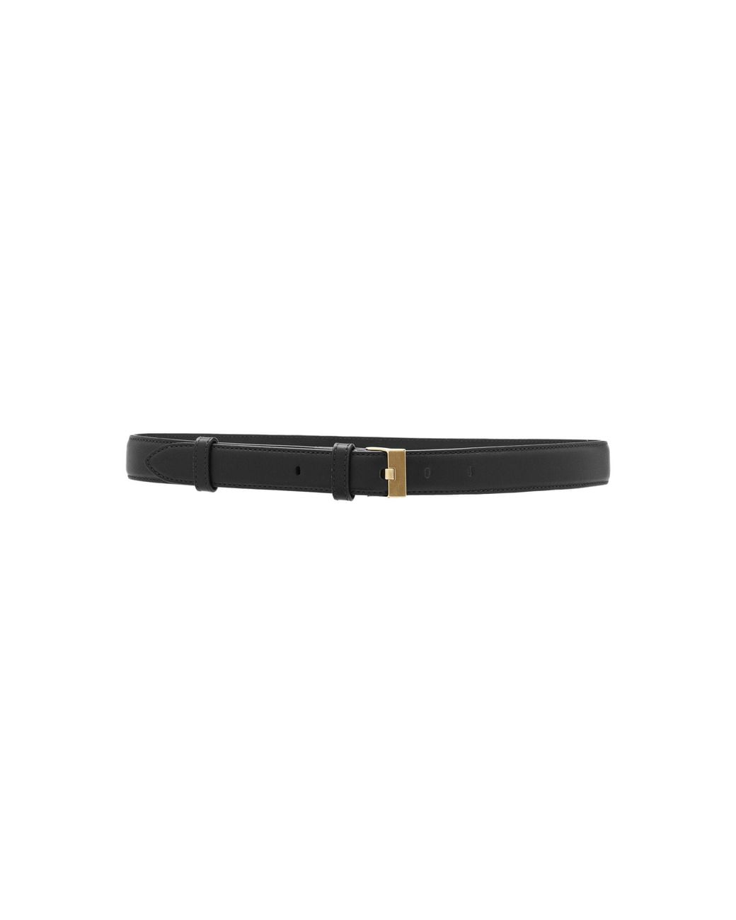 Bottega Veneta Black Simple Leather Belt