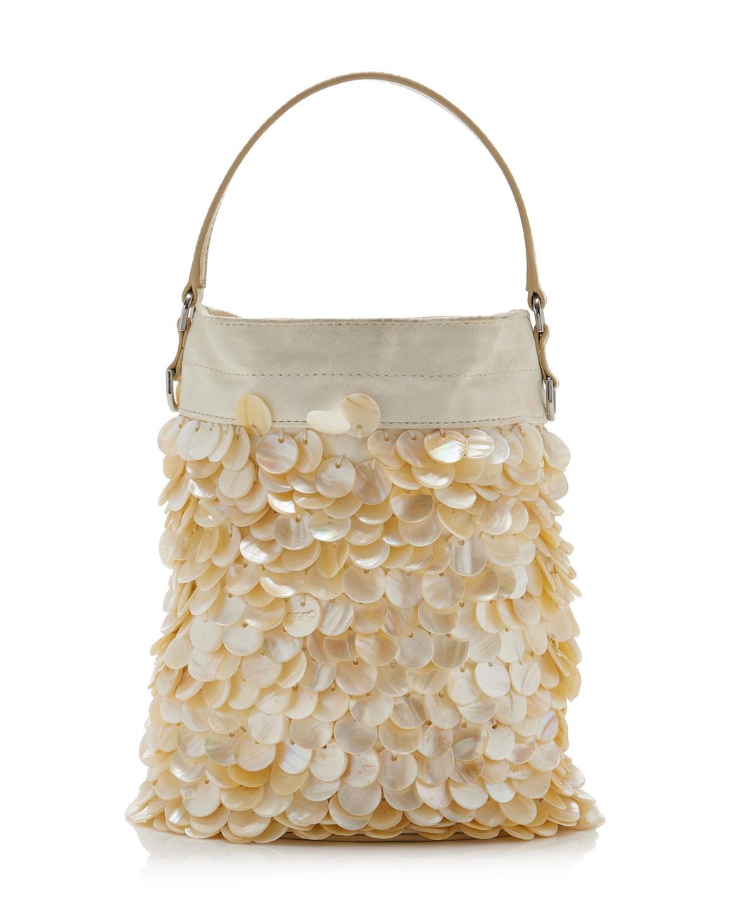Staud Natural Lila Embellished Mini Bag