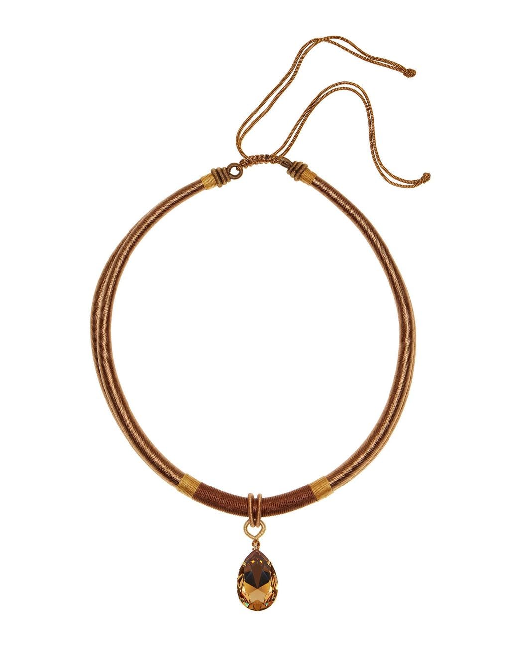 Jennifer Behr White Aliza-Plated Crystal Necklace