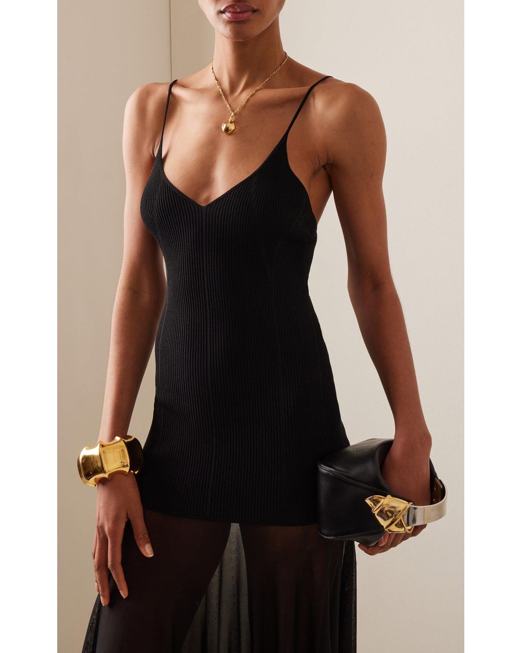 Brandon Maxwell The Katya Sheer Knit Maxi Dress in Black | Lyst Brandon Maxwell The Katya Sheer Knit Maxi Dress in Black | Lyst