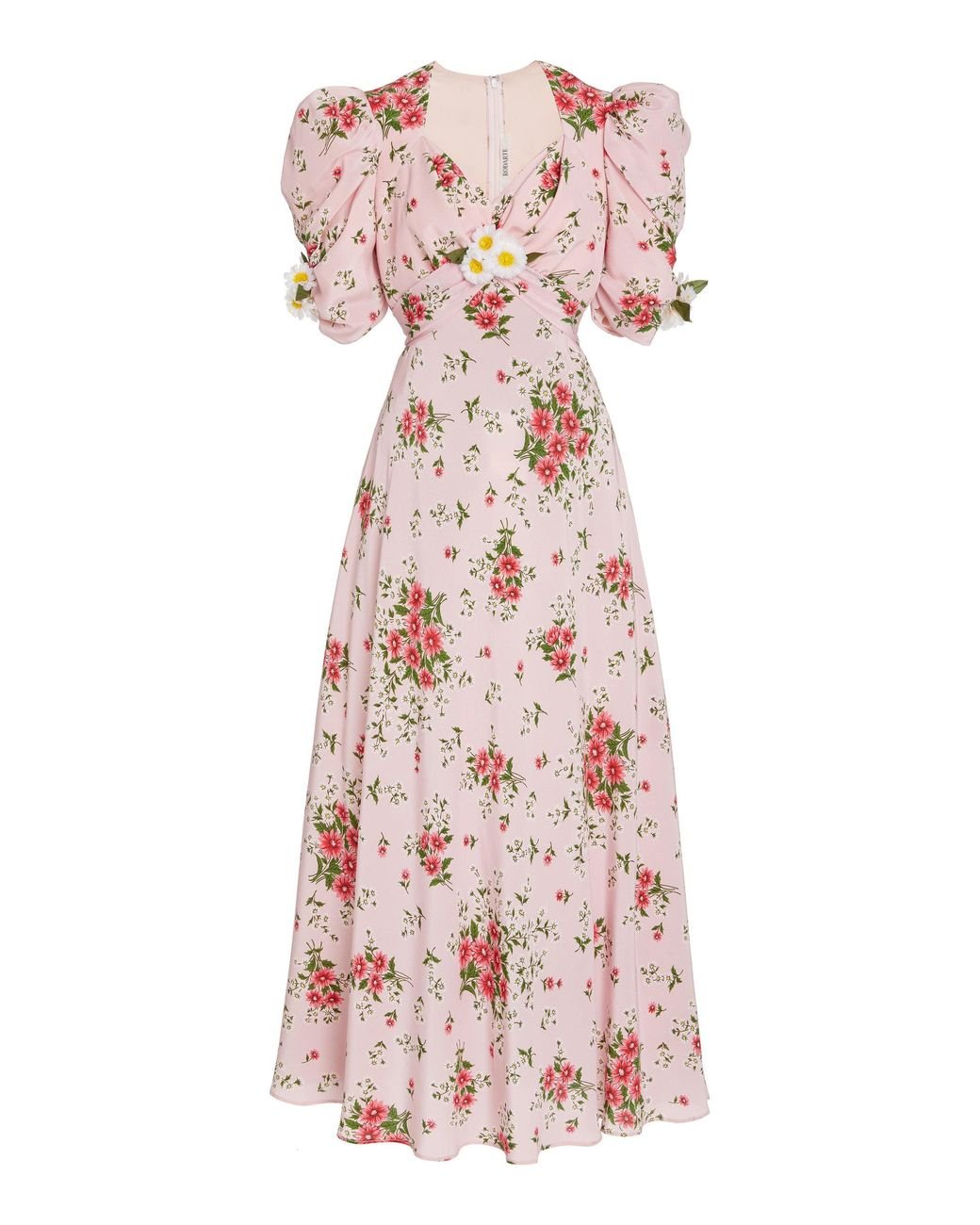 Rodarte Daisy-printed Silk Dress in Pink | Lyst Canada