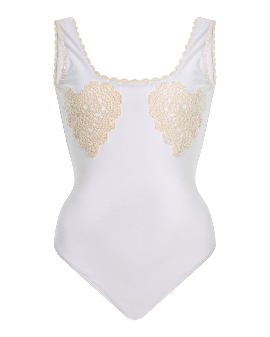 Sea White Madelyn Crochet One Piece Swimsuit