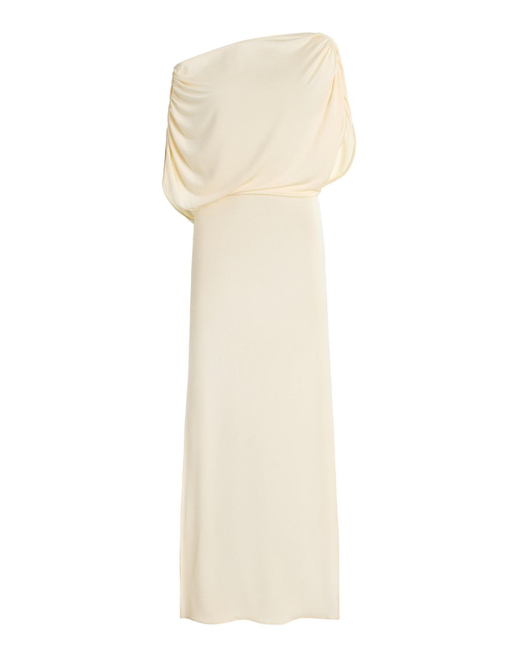 Moré Noir White Freya Silk Jersey Dress