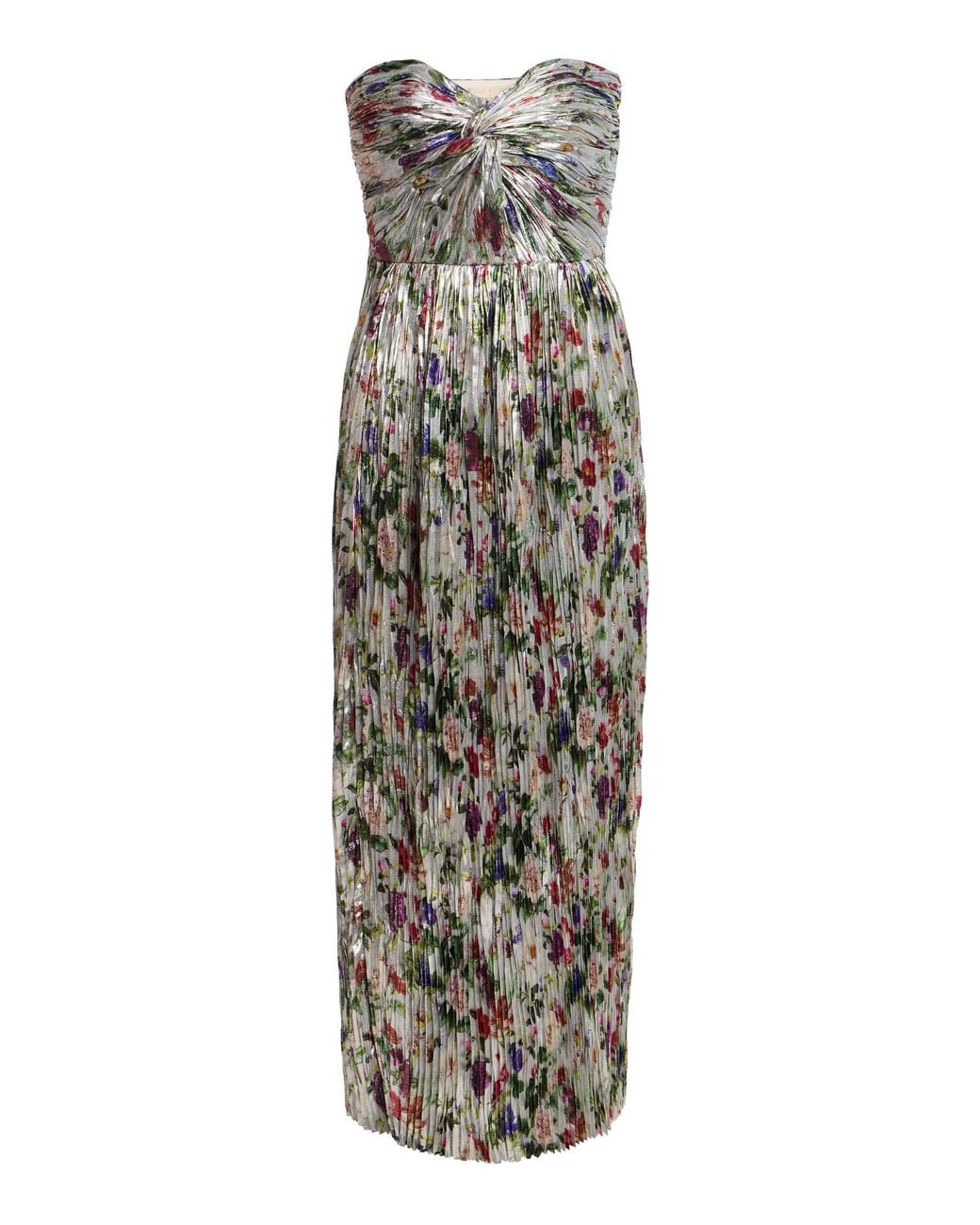 Ulla Johnson Multicolor Adelaide Metallic Plisse Midi Dress