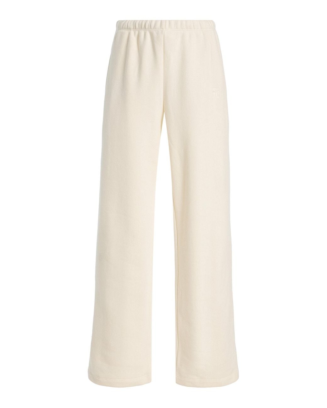 ÉTERNE White Oversized Cotton-Modal Wide-Leg Sweatpants