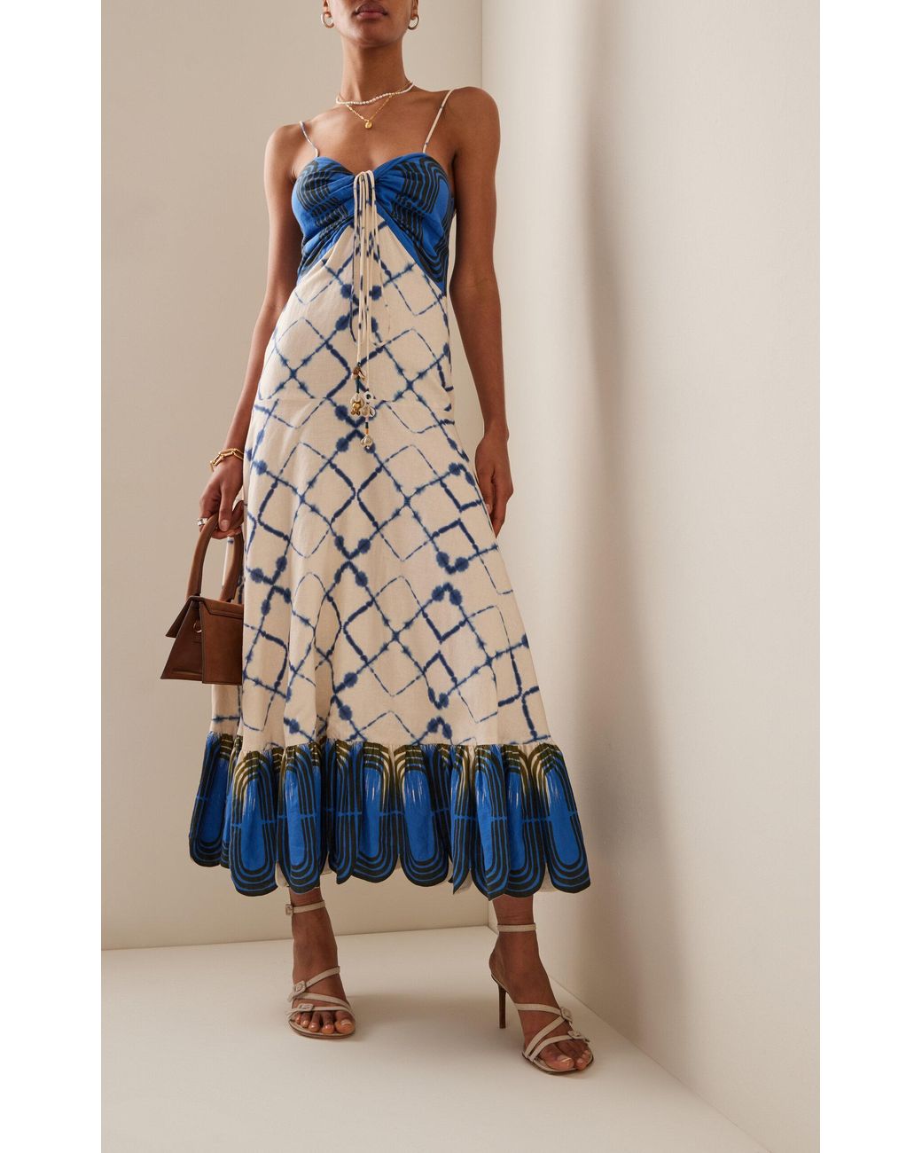 chinese dress ladies Alexis Printed Linen Dress  SHESO