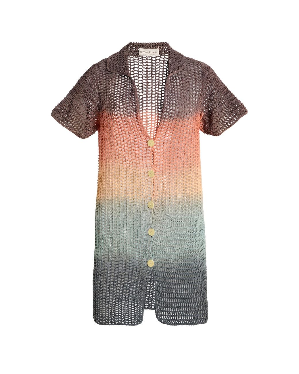 All That Remains Multicolor Exclusive Floyd Crocheted Cotton Mini Shirt Dress