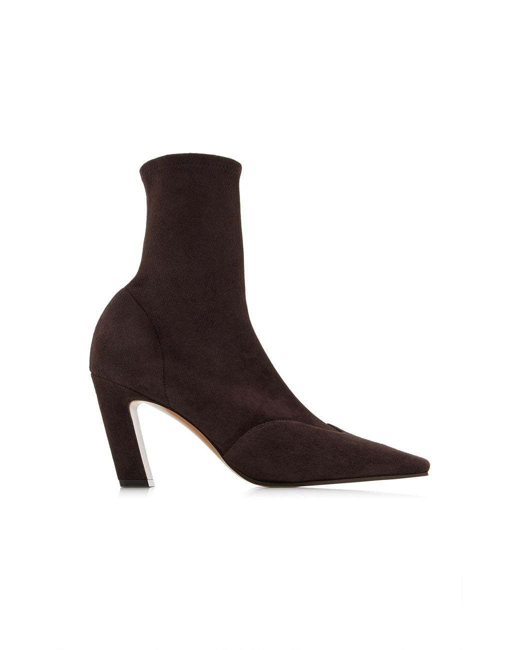 Khaite Brown Nevada Suede Ankle Boots