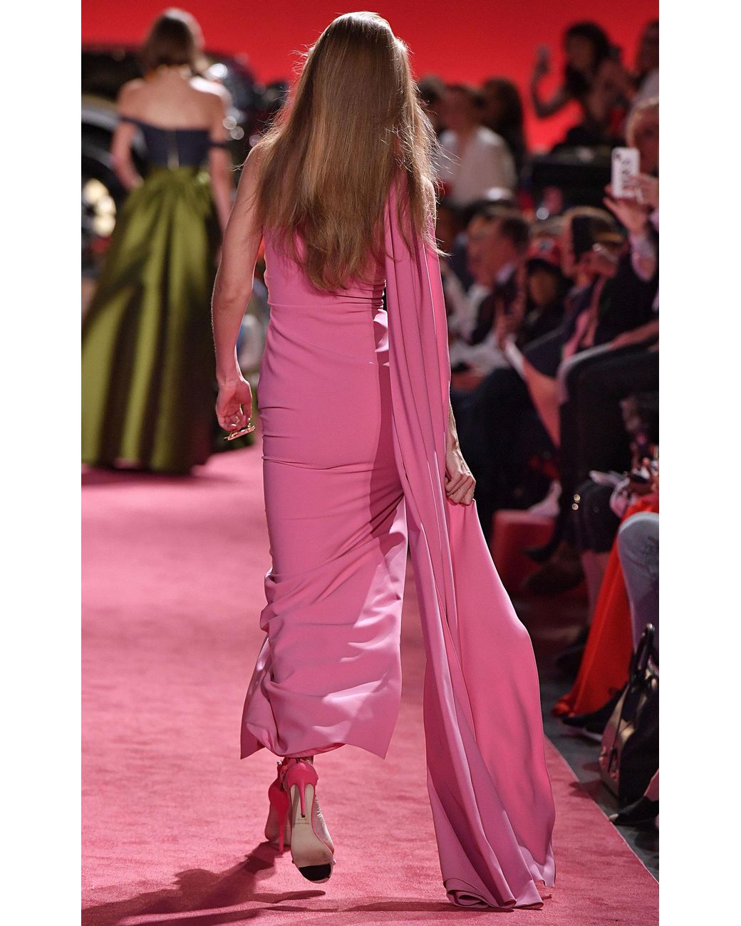 Brandon Maxwell Asymmetric Sash Gown in Pink Lyst Canada