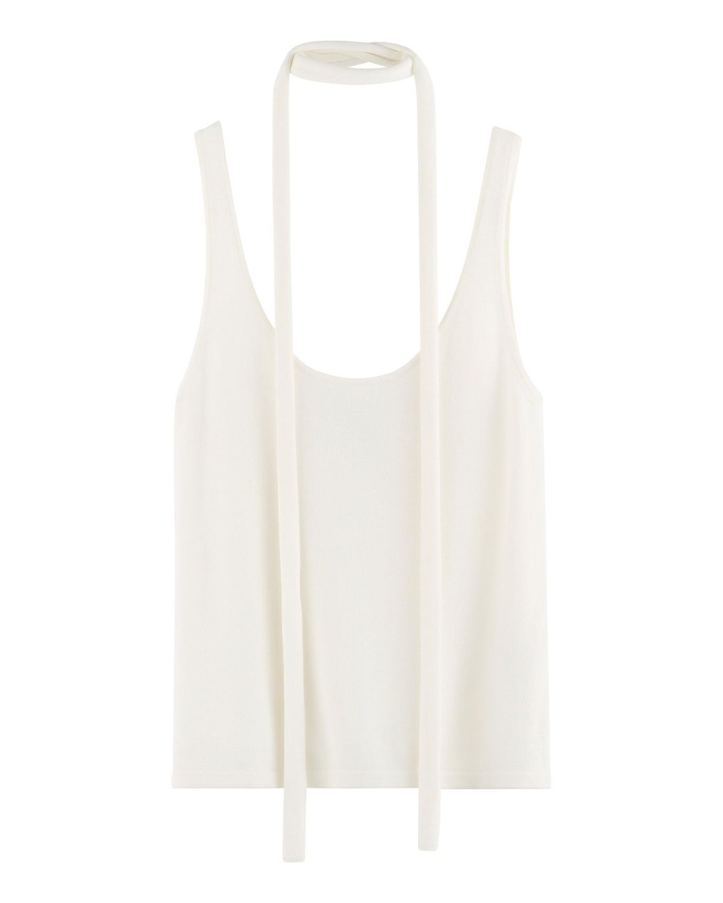 ARAKII White Exclusive Moment Scarf Crepe Top