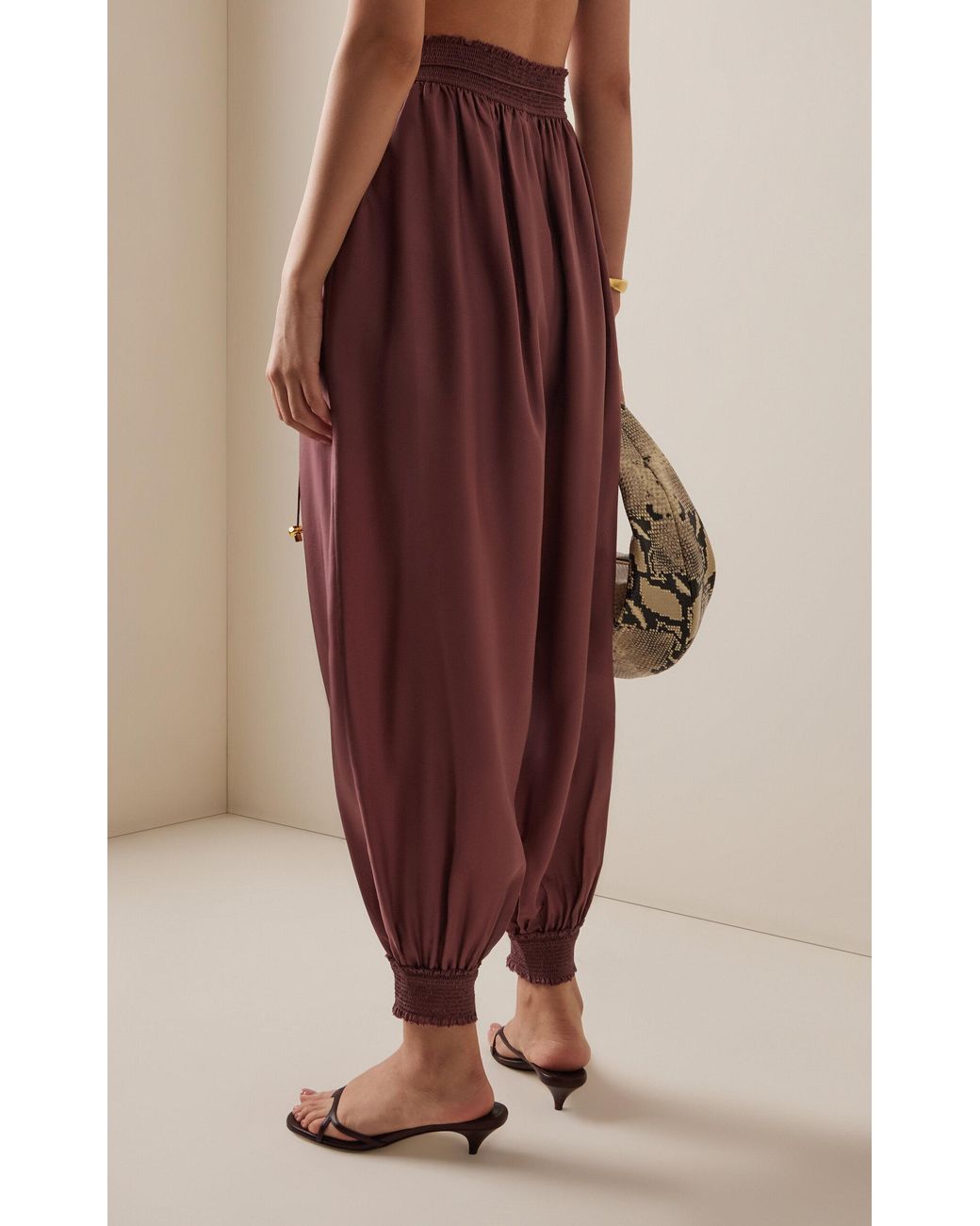 Zimmermann Red Aster Silk Harem Pants for men