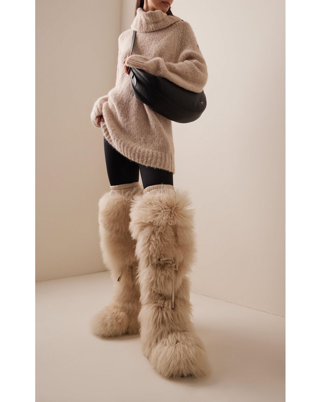 送込モンクレールグルノーブル*GAIA HIGH SHEARLINGロングブーツ MONCLER GRENOBLE Gaia High Shearling Snow Boots Moncler Grenoble