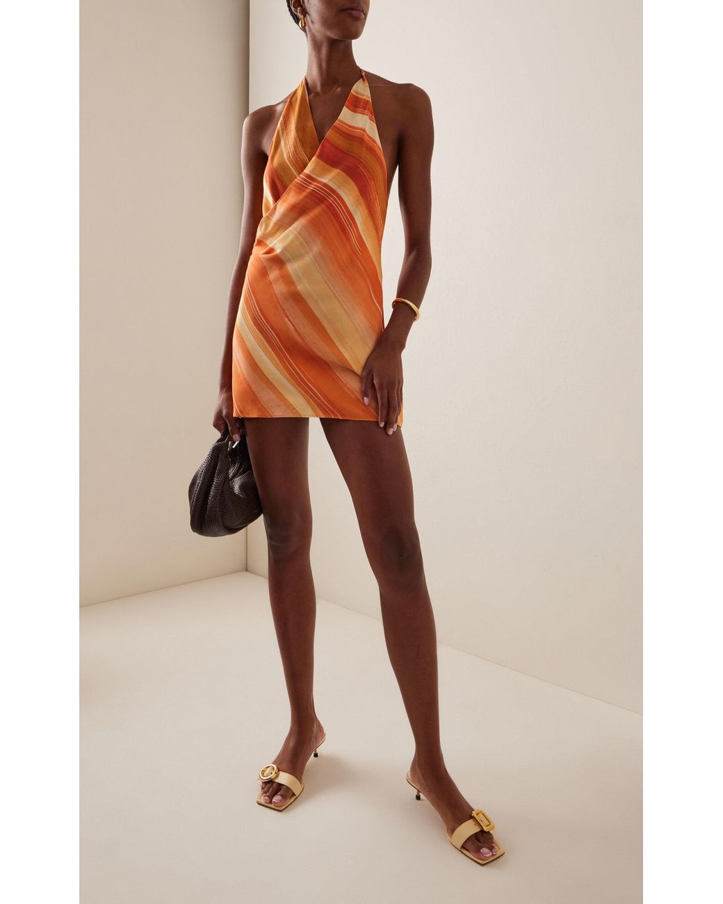 significant other patrice striped halter dress in Orange Category_Shirts/Classic Fit Shirts