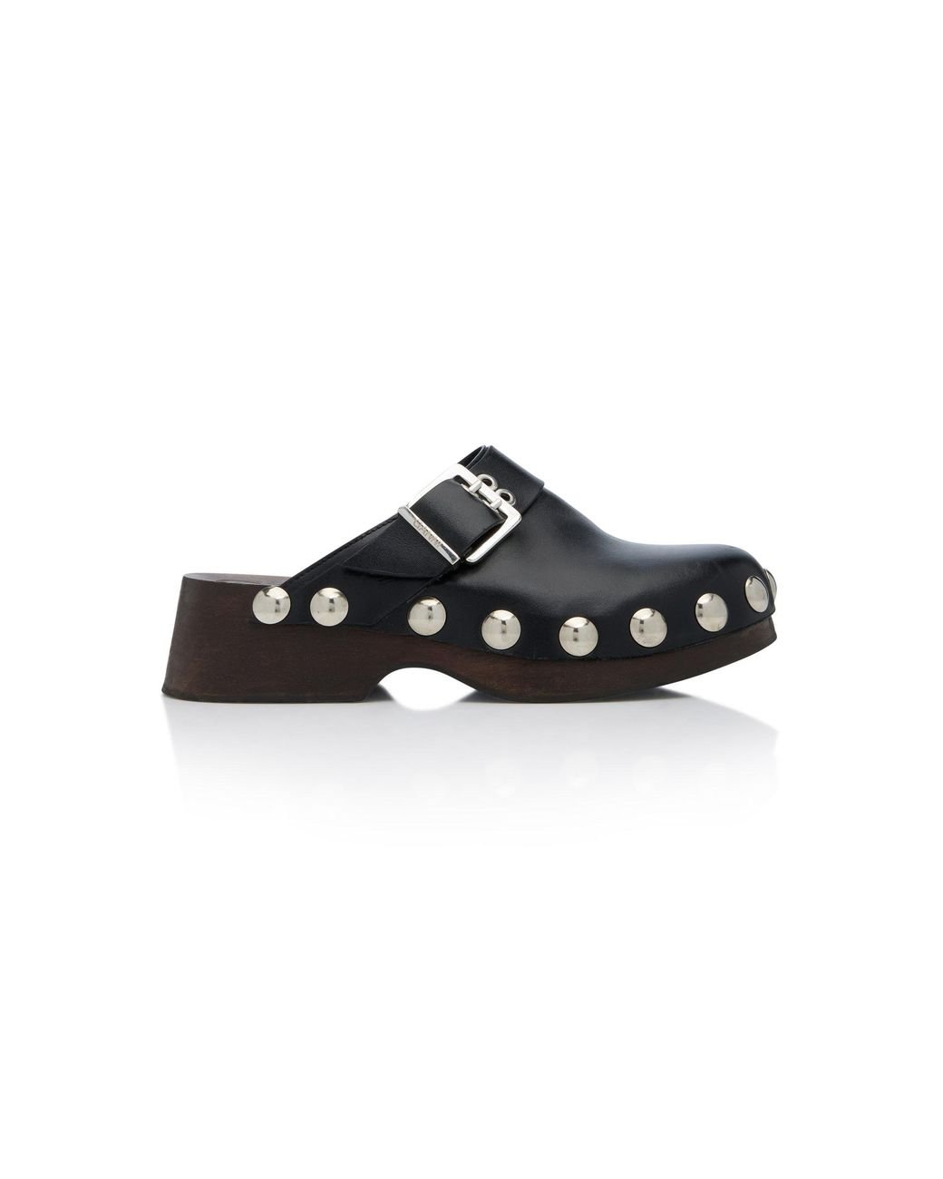 ☆送料・関税込☆GANNI★STUDDED LEATHER MULE★ Ganni Studded Leather Clogs in Black | Lyst