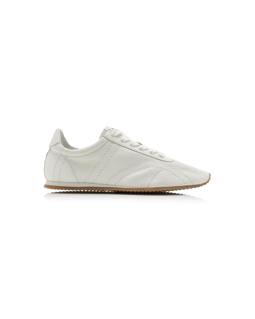 Totême White Flex Leather Sneakers