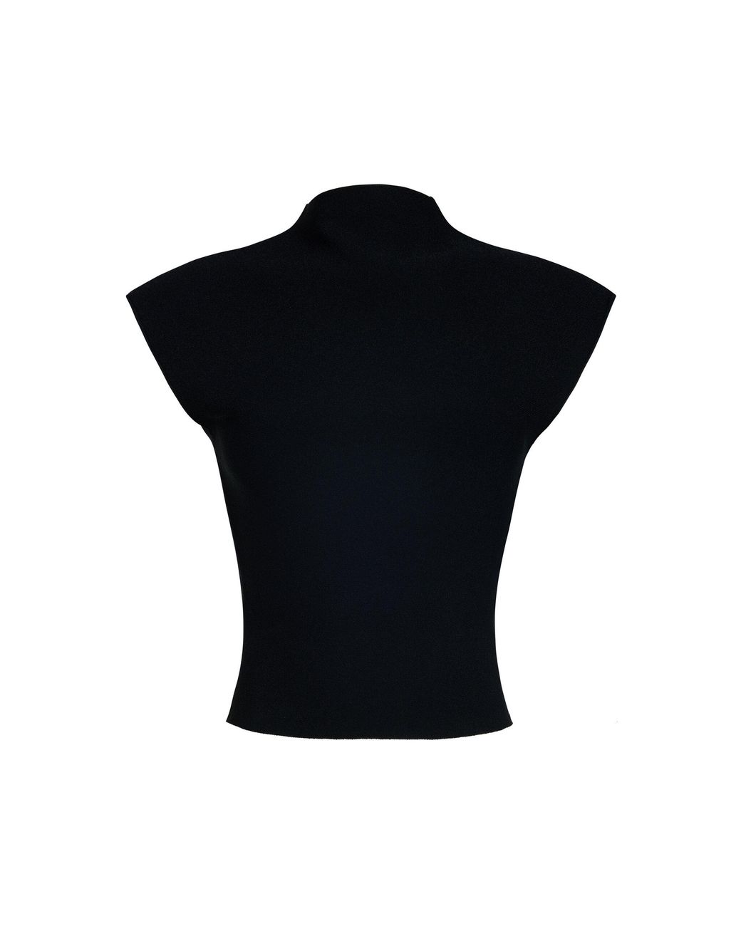 A.W.A.K.E. MODE Black Knitted Sleeveless Top