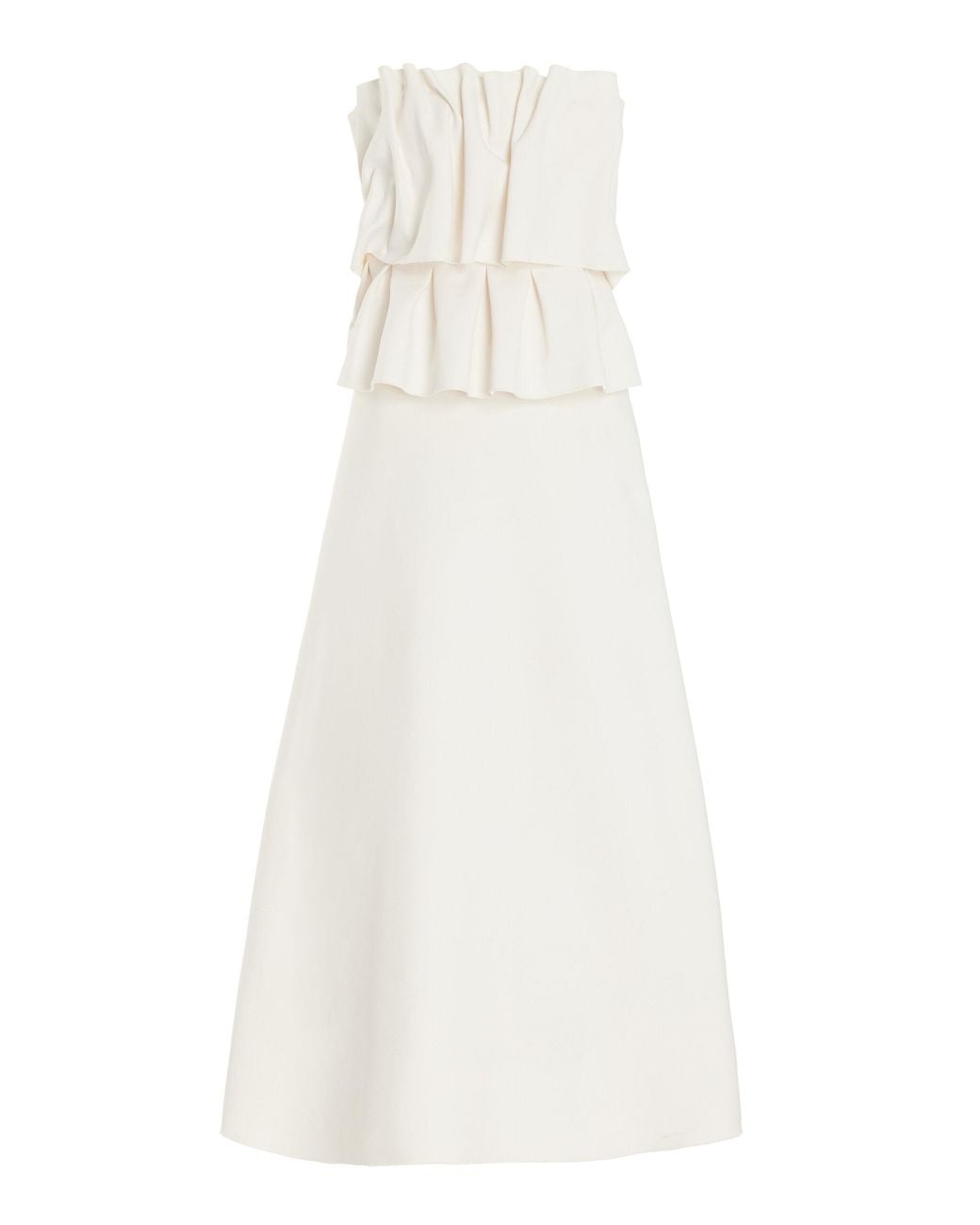 House of Dagmar Ruffled Stretch-crepe Strapless Midi Dress in White | Lyst House of Dagmar Ruffled Stretch-crepe Strapless Midi Dress in White | Lyst
